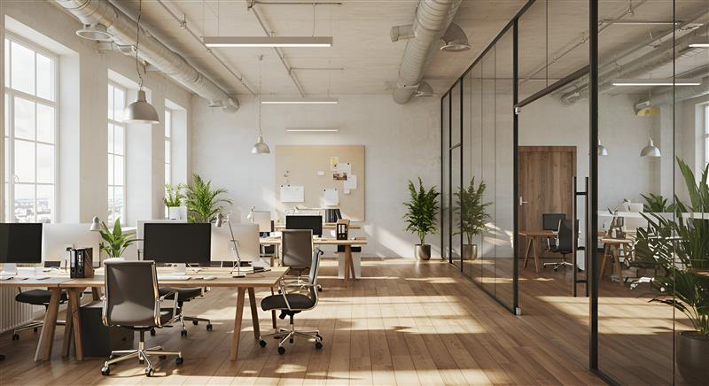 Raumwirkung im Büro