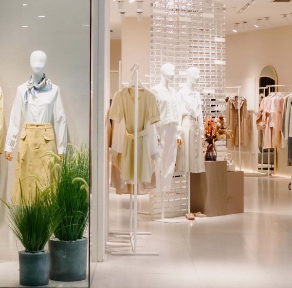 Schaufenster in einem Shoppingcenter