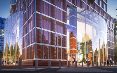 Messeturm mit Glasfassade