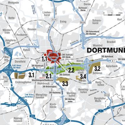 Office market zones Dortmund