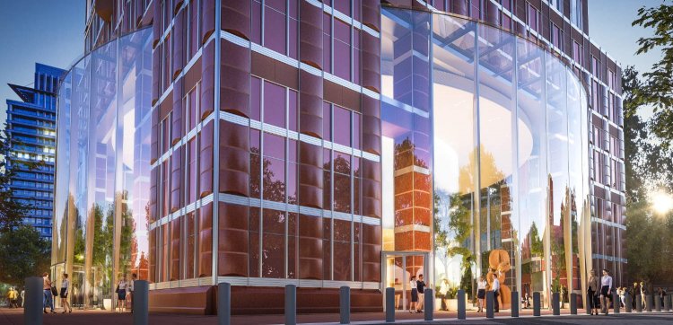 Messeturm mit Glasfassade